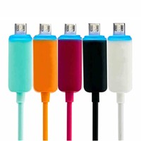 Colorful Led Light Sync Charger Micro USB Cable for Android Smart phones