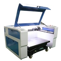 Cheap tombstone, marble, granite engraving machine, co2 laser engraver with lifting trolley