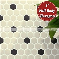 1&amp;quot; full body hexagon ceramic mosaic for bathroom design