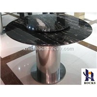 Silver Gradon marble table, black marble table top,marble dining table