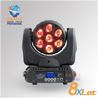 8X LOT High Quality 7*12W 4IN1 RGBW LED Moving Head Beam Light 14DMX Channel For Event Party