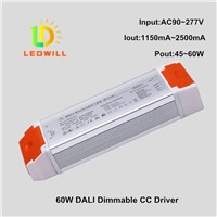 60W DALI Dimmable Constant Current driver for LED Panel LED light Accessories LED dimmer driver