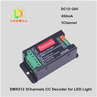DMX512 Constant Current Driver 650mA 1Channel LED Connector lamps with lights DMX512 Decoder