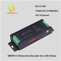 RGB DMX512 CV Decoder Connector 3 Channels Dmx512 decoder drive led lighting lamps with spotlights