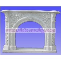 fireplace,carved fireplace,stone fireplace,marble fireplace