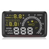 ouchuangbo car HUD OBD head up display speed water temperature rotate gear change overspee