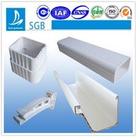 5 K Square Pvc Rain Collector / Recycle Roof Water Gutters And Downpipe