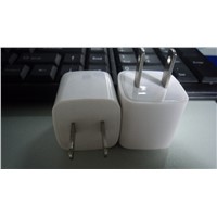 white color USB wall charger travel charger mobile phone adapter