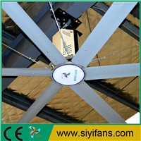 Shanghai SIYI 20ft Energy Saving 6 Blades Aluminum Alloy Large HVLS Fan