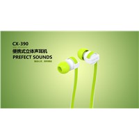 CX390 NOISE ISOLATION FASHION COLOR CABLE PLASTIC HIGH PERFORMANCE IN-EAR HEADPHONE
