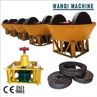 High quality gold grinding machine, stone wet pan mill for gold with CIQ export to Sudan