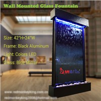 wall mounted indoor waterfall fountain glass fountain wall decor water feature