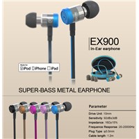 EX900  METAL EARPHONE COMPETIBLE WITH IPHONE/SMART PHONE