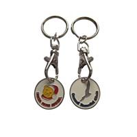 cheap and eco-friendly supermarket trolley coin keyring