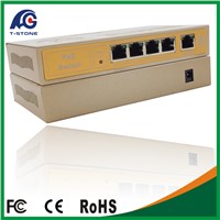 48V 4port 10/100Mbps poe switch golden color(TSD-PSE104T)