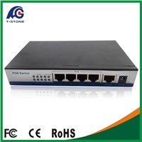 poe switch 4 port in network switches IEEE802.3AF 48V mini size metal case(TSD-PSE104F)