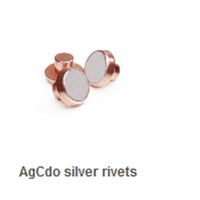 silver copper and electrical silver alloy contacts and silver rivet
