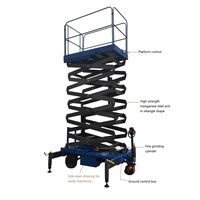 Electrical hydraulic mobile scissor lift manganese steel for material handling