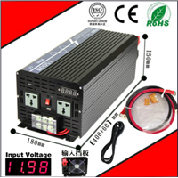 1500W DC-AC Inverter 12VDC or 24VDC to 110VAC or 220VAC Pure Sine Wave Inverter with AC Charge