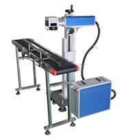 fast speed 20w flying fiber laser marking machine for metal and plastic parts