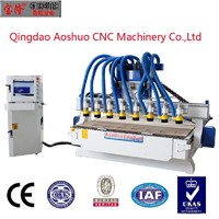 Hot sale 4 axis 8 heads cnc router