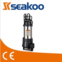 WQDS 0.25KW-0.37KW STAINLESS STEEL SUBMERSIBLE SEWAGE PUMP