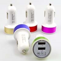 Cheap Price Alloy Ring Dual USB Car Charger 2.1A