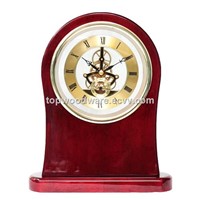 Luxury Grand Rosewood High Gloss Piano Finish Skeleton MovementTable Gift Clock