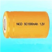 Hot selling NI-CD SC 1300mAH 1.2V rechargeable battery made in China