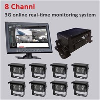 HDD Mobile 8 channel 3G GPS Car DVR Vehicle CCTV Mobile Recorder