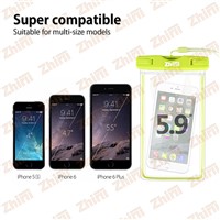 2016 high quality waterproof mobile phone pouch for iphone 6, pvc waterproof pouch for swimming