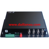 8channels 1080p 2megapixel HD-AHD Video/Audio/Data Fiber Optical Transmitter and Receiver