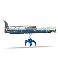 QZ Model Hydraulic Grab Bucket Overhead Crane Bridge Crane for Handling Bulk Material