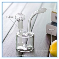 Best Quality Water Pipes Two Function Clear Bubbler Glass Percolator Water Pipe