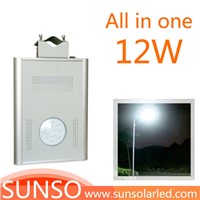 12W Integrated solar powered LED Wall mounted, Park, Villa, Village light with motion sensor