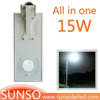 15W Integrated solar powered LED Wall mounted, Park, Villa, Village light with motion sensor
