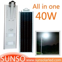 40W All in one solar powered LED Wall Square, Courtyard, Farm, School light with motion sensor