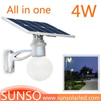 4W All in one solar powered LED pathway, walkway, Path, Exterior light with motion sensor function