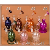 Glass Bongs Recycler Filter Percolators Smoking Two functions Faberge Egg Waterpipe14.5mm