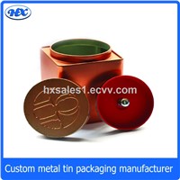 Rectangle packaging box copper tea tin with inner lid