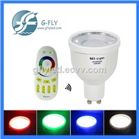 RGBW WIFI Led bulb spotlight 4W gu10 color changing phone remote control
