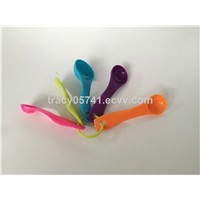 New arrival Cute 5 Piece/set Coloured Plastic Measuring Spoon Set