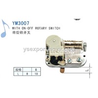 Yunsheng 18 Note Miniature Movement with on-off Rotary Switch (YM3007)