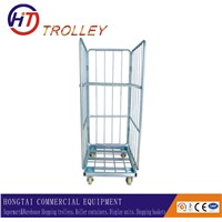 Collapsible Heavy Duty Folding Logistic Trolley Roll Container Warehouse Metal