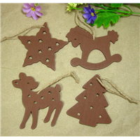 wood and acrylic Christmas decoration for wall hanging
