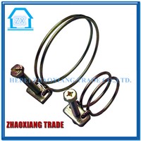 Stainless Steel double Ear Stepless Hose Clamp/fastener