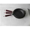 cast iron fry pan with wood handle