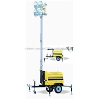 4*1000w Contruction Mobile Tower Light 9M / Mobile Solar Lighting Tower