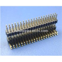 Square Gold Plated 40 Pin Header Connector for GPS Fax Machines 1.27MM Right Angle