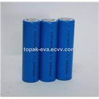 Lithium ion 18650 3.7v 2400mah battery high energy density battery